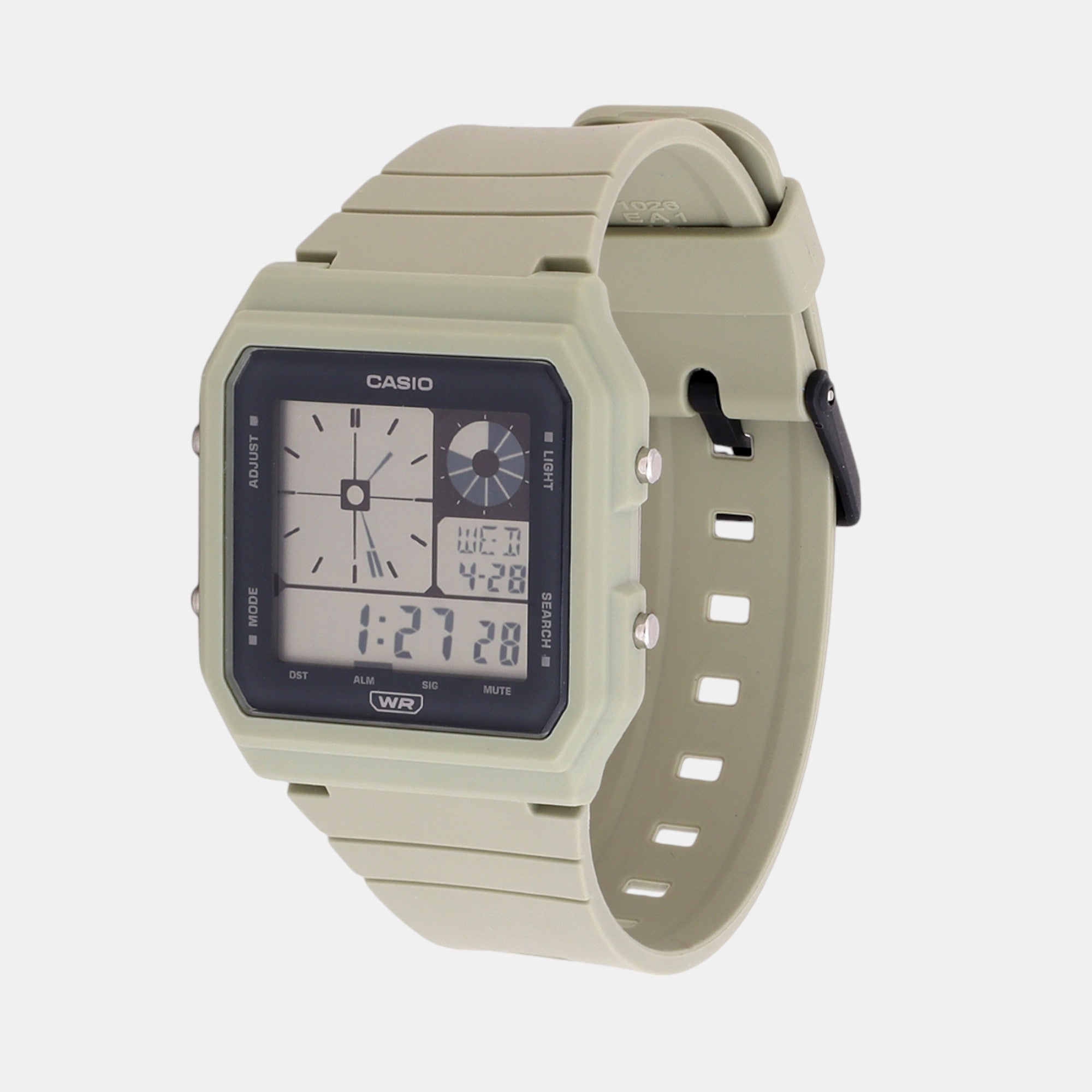 Youth Men Quartz Grey Dial Digital Resin Watch D312