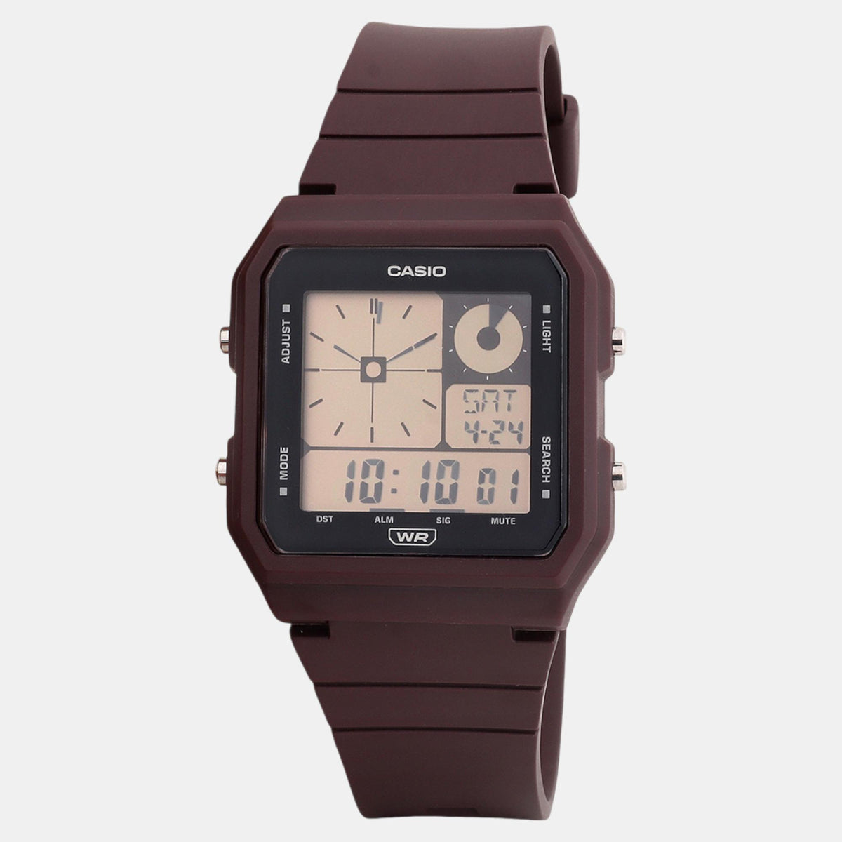Youth Men Quartz Purple Dial Digital Resin Watch D313