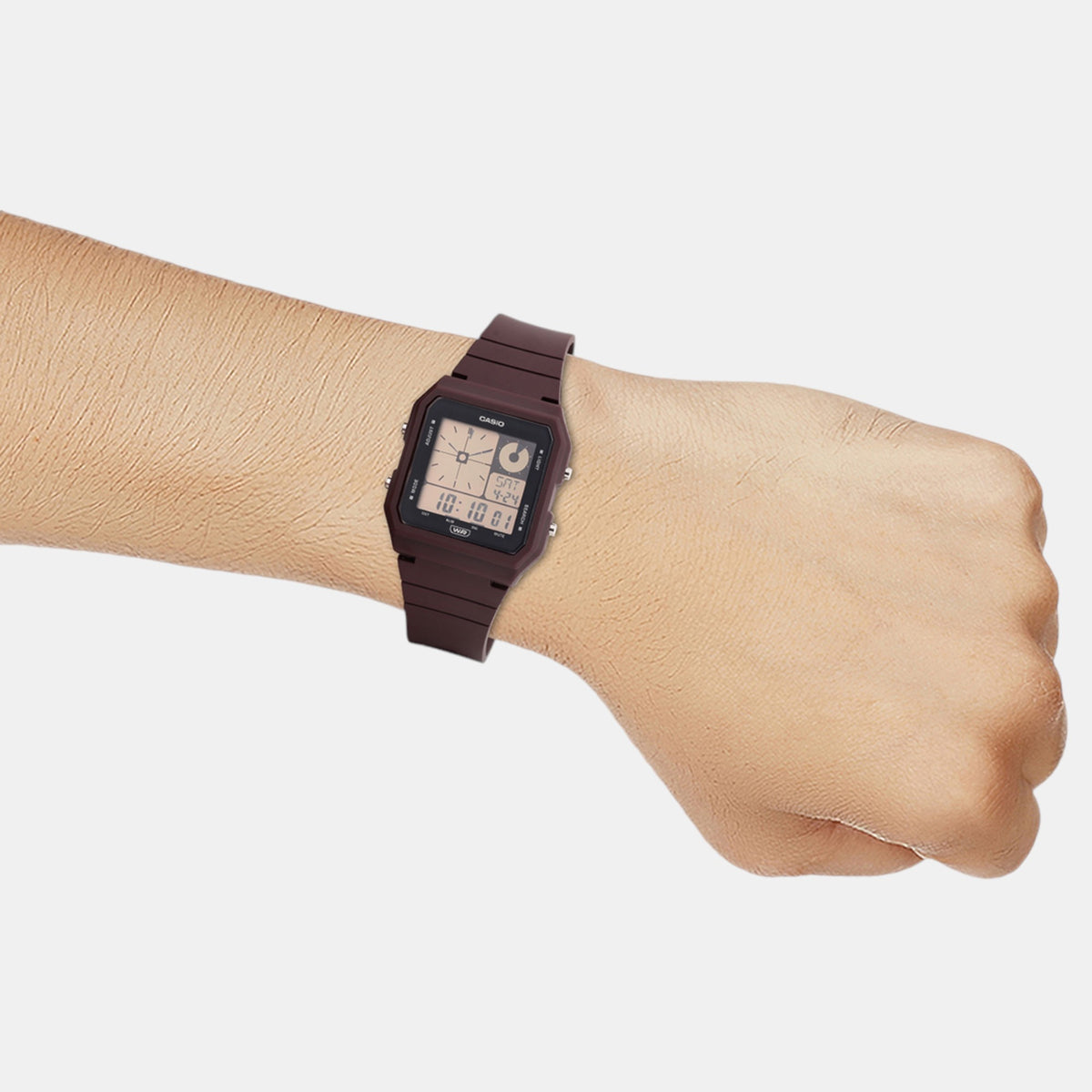 Youth Men Quartz Purple Dial Digital Resin Watch D313