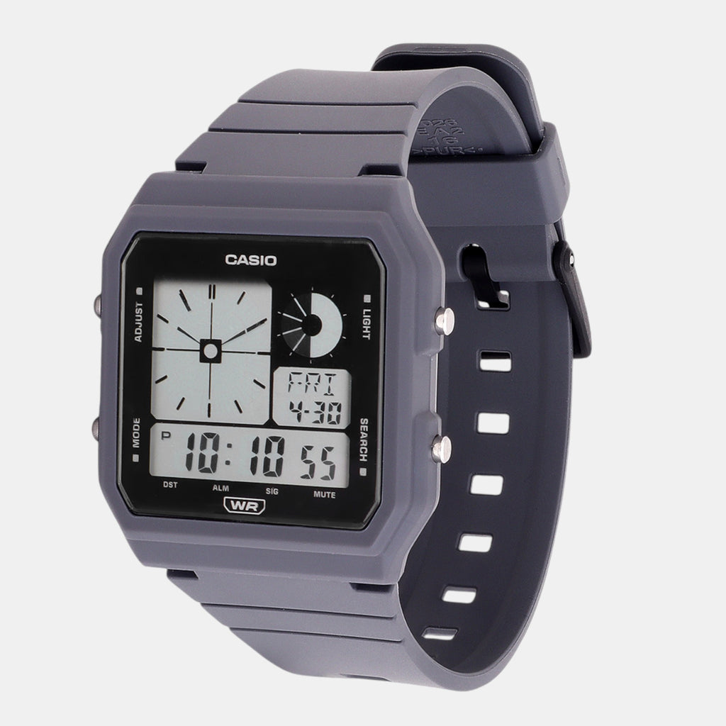 Youth Unisex Quartz Dark Grey Dial Digital Resin Watch D314