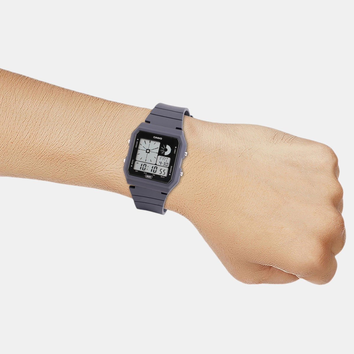 Youth Men Quartz Grey Dial Digital Resin Watch D314