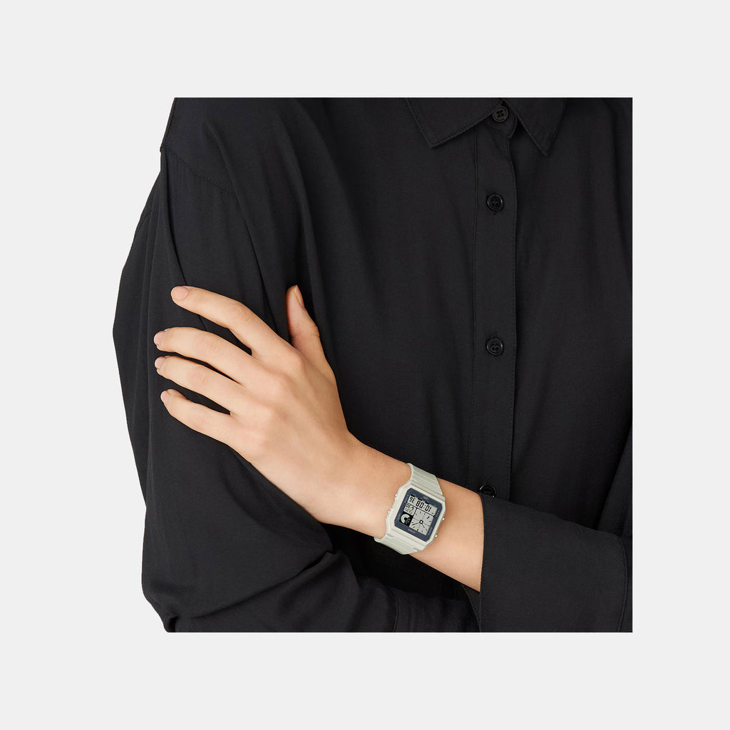 Youth Men Quartz Cream Dial Digital Resin Watch D315