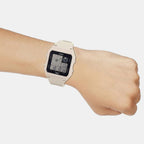 Youth Unisex Quartz Cream Dial Digital Resin Watch D315