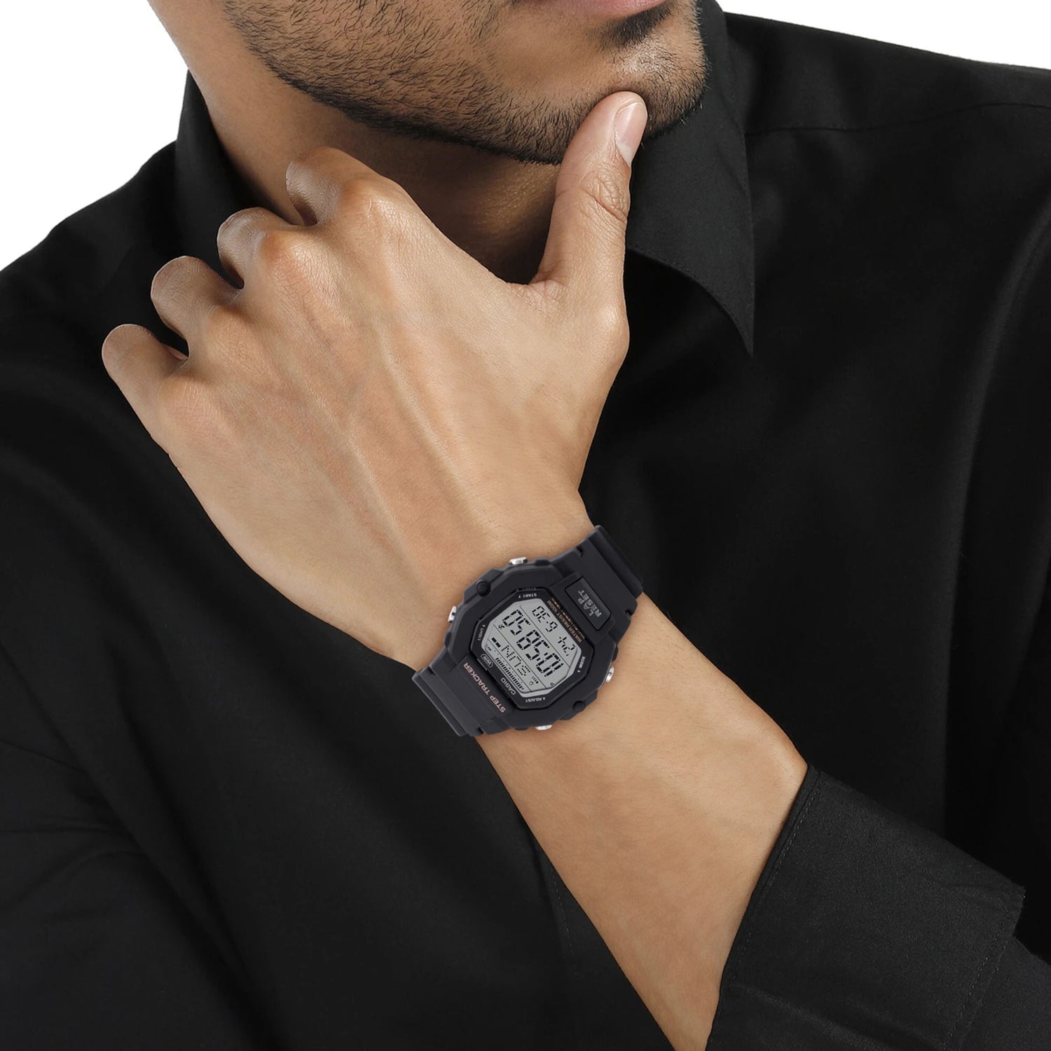 Youth Unisex Quartz Black Dial Digital Resin Watch D316