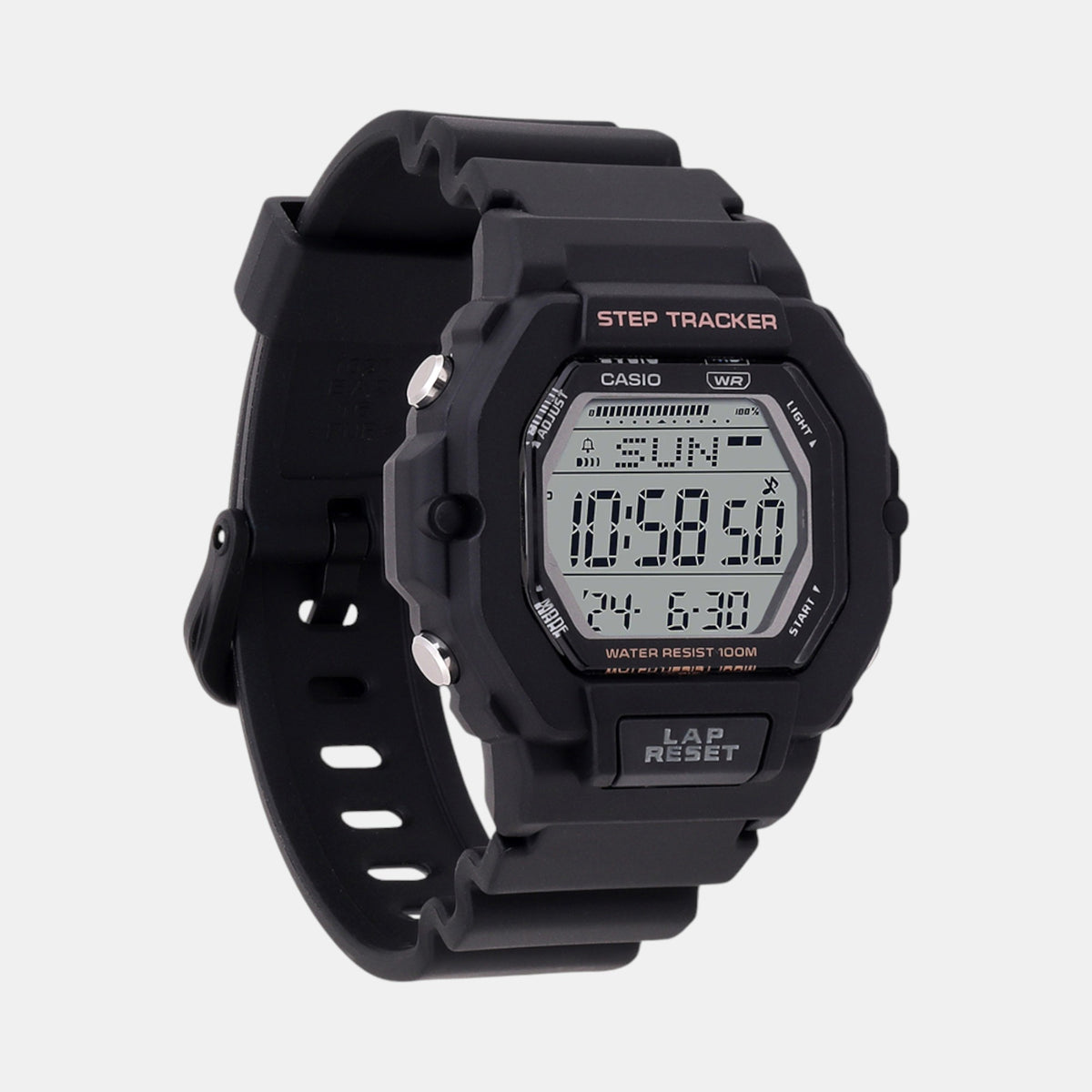 Youth Men Quartz Black Dial Digital Resin Watch D316