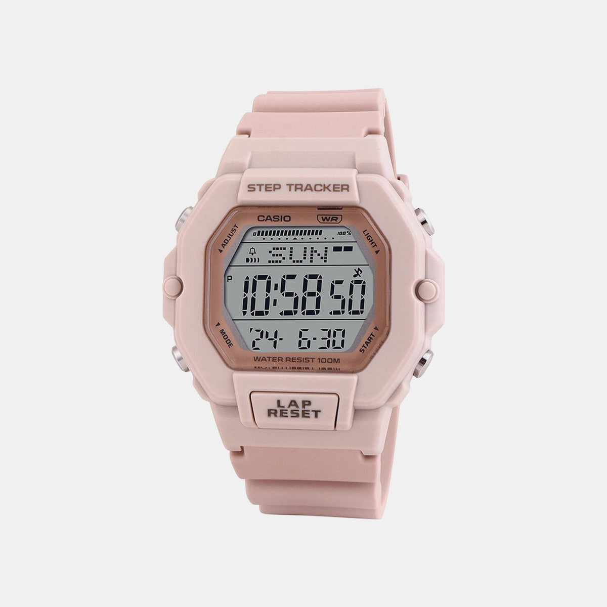 Youth Men Quartz Pink Dial Digital Resin Watch D317
