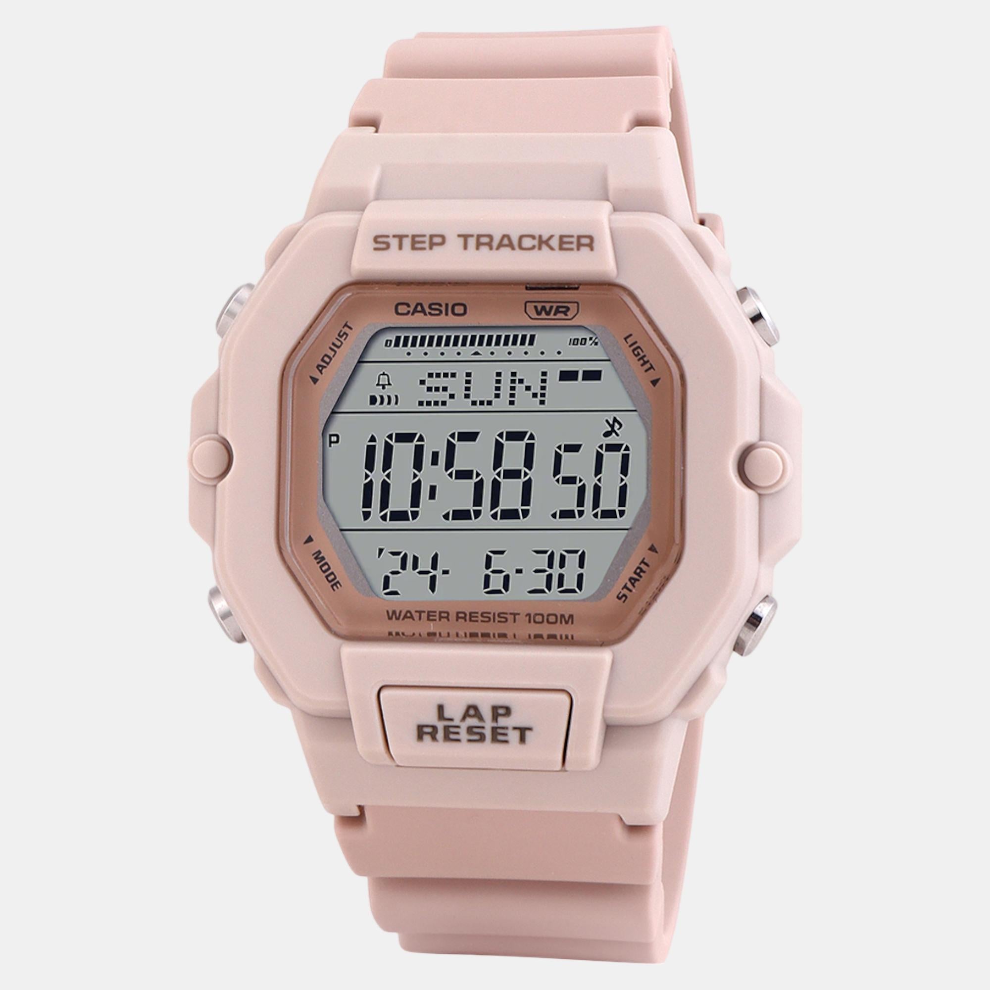 Youth Unisex Quartz Pink Dial Digital Resin Watch D317