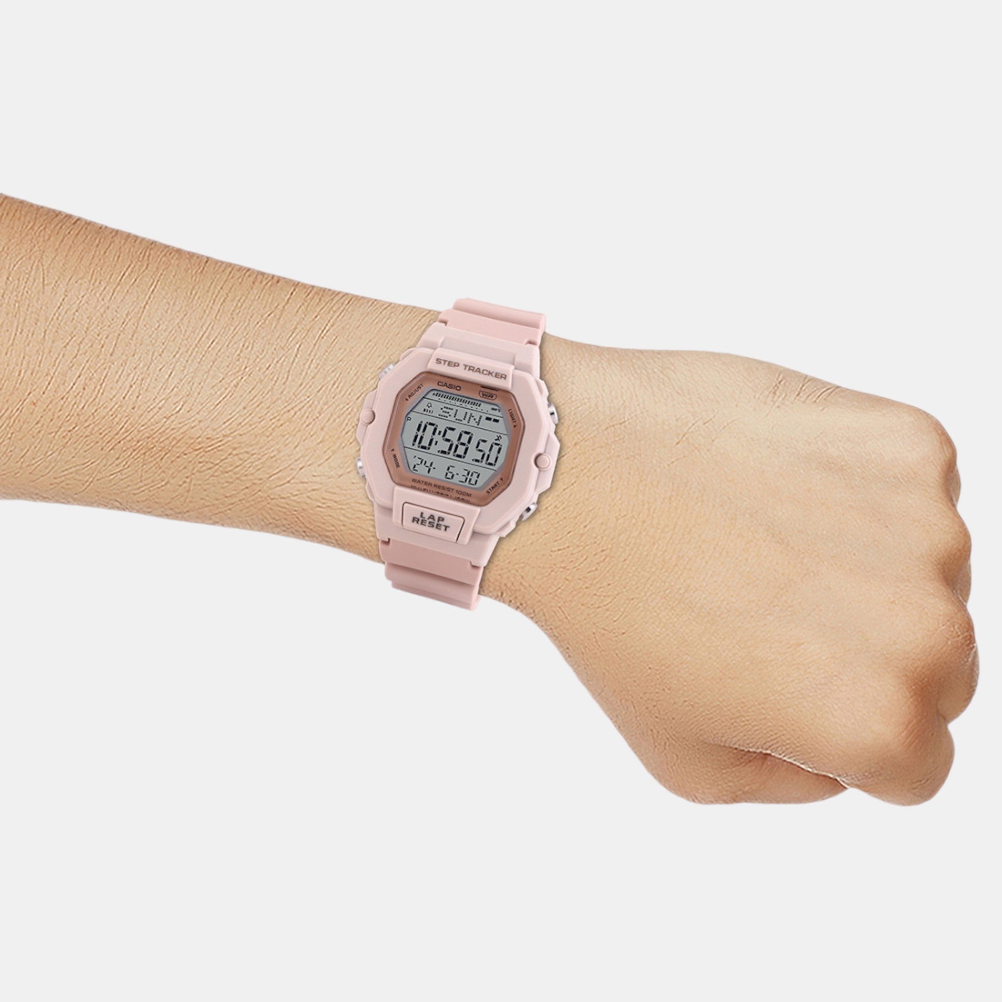 Youth Unisex Quartz Pink Dial Digital Resin Watch D317
