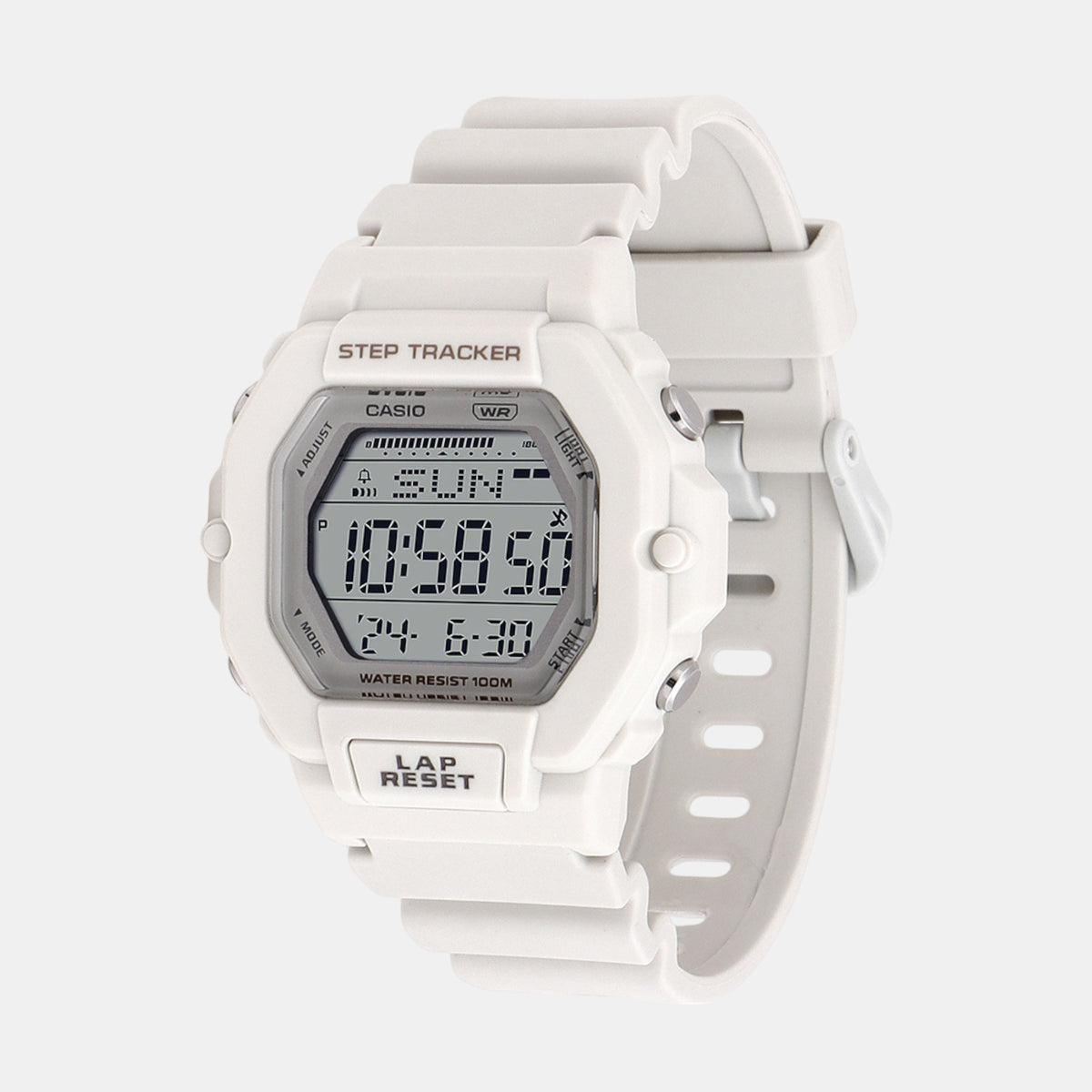 Youth Men Quartz White Dial Digital Resin Watch D318