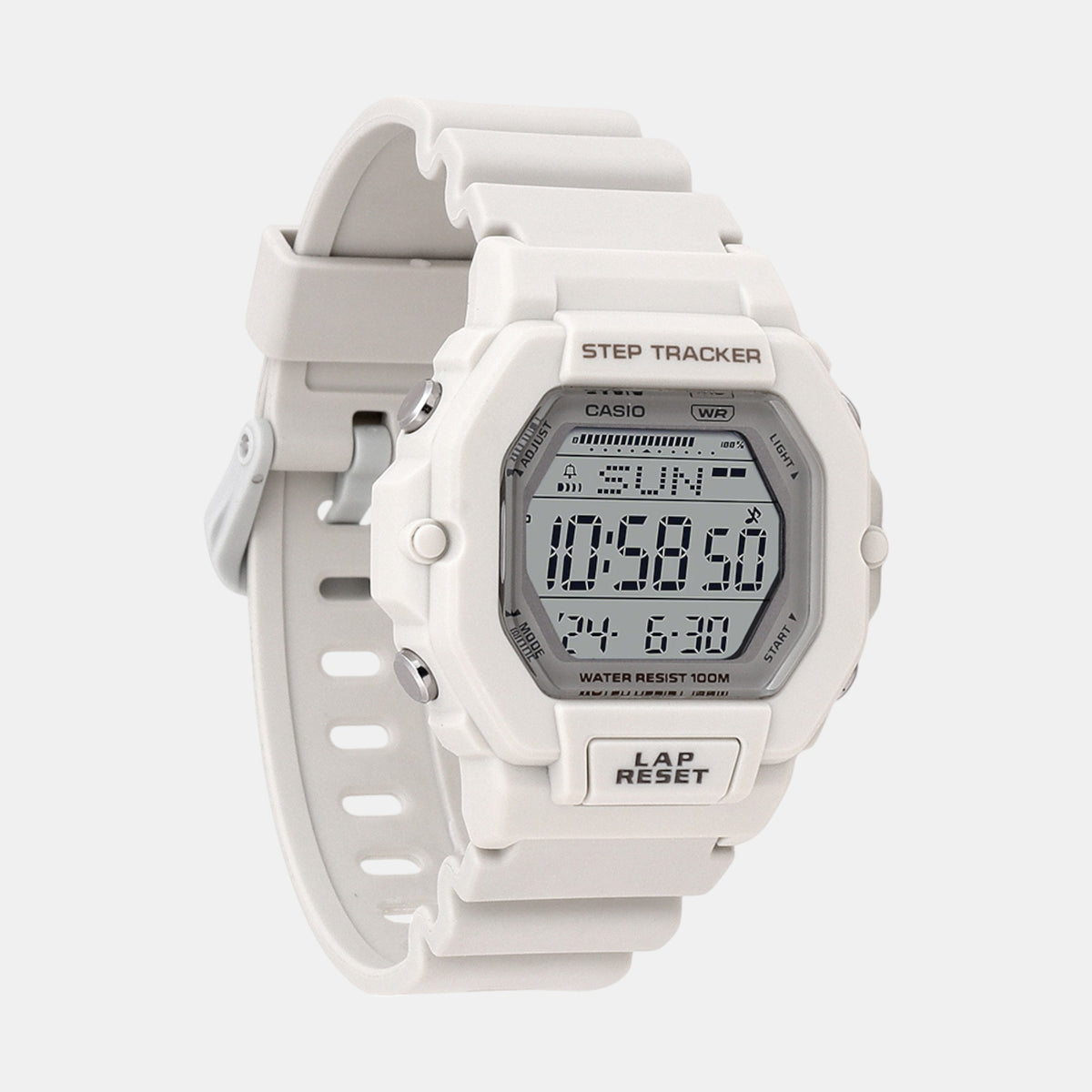 Youth Men Quartz White Dial Digital Resin Watch D318