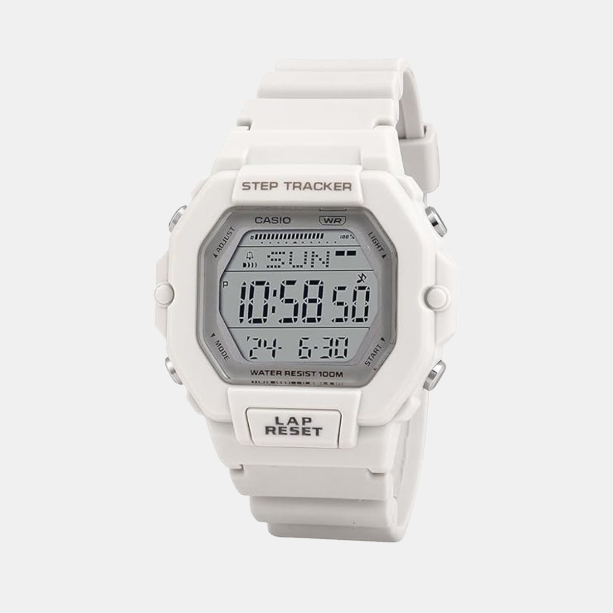 Youth Men Quartz White Dial Digital Resin Watch D318