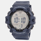 Youth Men Quartz Navy Blue Dial Digital Resin Watch D319