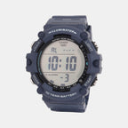 Youth Men Quartz Blue Dial Digital Resin Watch D319
