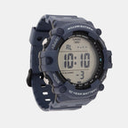 Youth Men Quartz Navy Blue Dial Digital Resin Watch D319