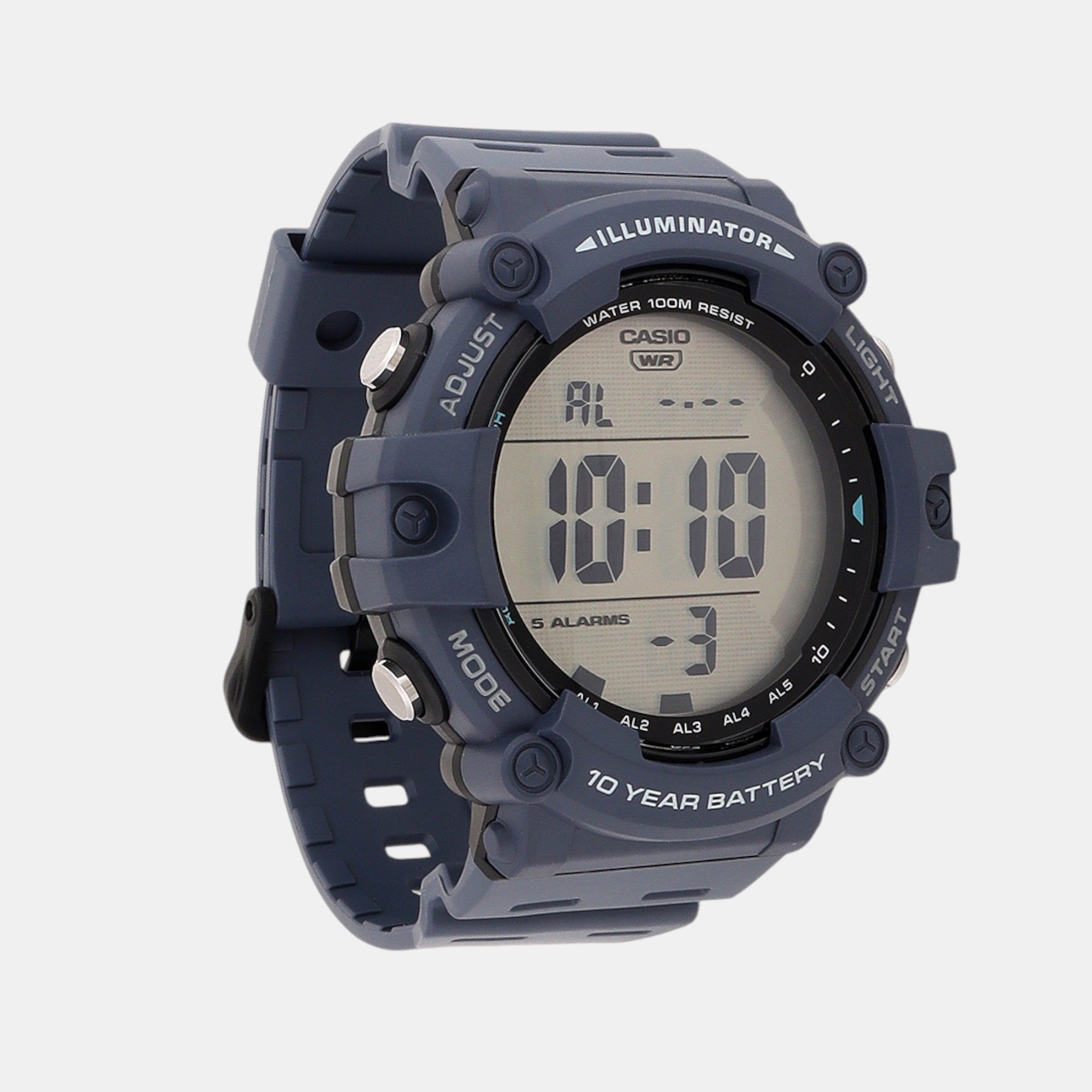 Youth Men Quartz Navy Blue Dial Digital Resin Watch D319