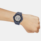 Youth Men Quartz Navy Blue Dial Digital Resin Watch D319