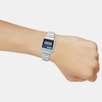 Vintage Unisex Quartz Silver Dial Digital Stainless Steel Watch D321