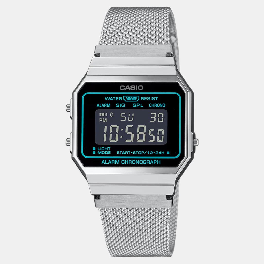 Vintage Unisex Quartz Black Dial Digital Mesh Watch D329