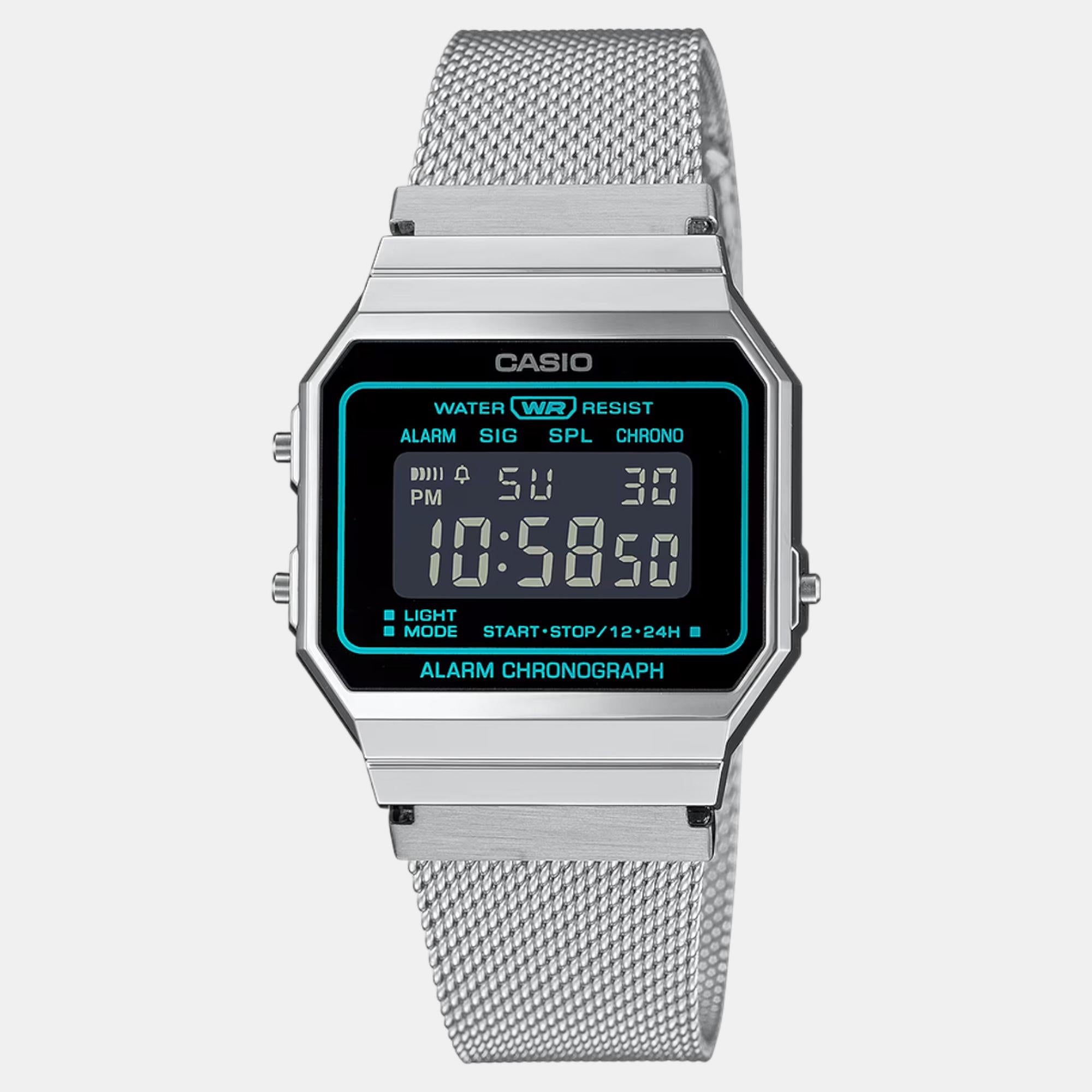 Vintage Unisex Quartz Black Dial Digital Mesh Watch D329