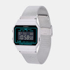 Vintage Unisex Quartz Black Dial Digital Mesh Watch D329