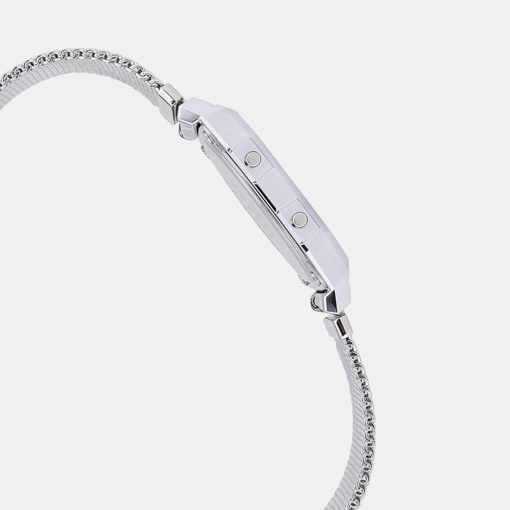 Vintage Unisex Quartz Black Dial Digital Mesh Watch D329