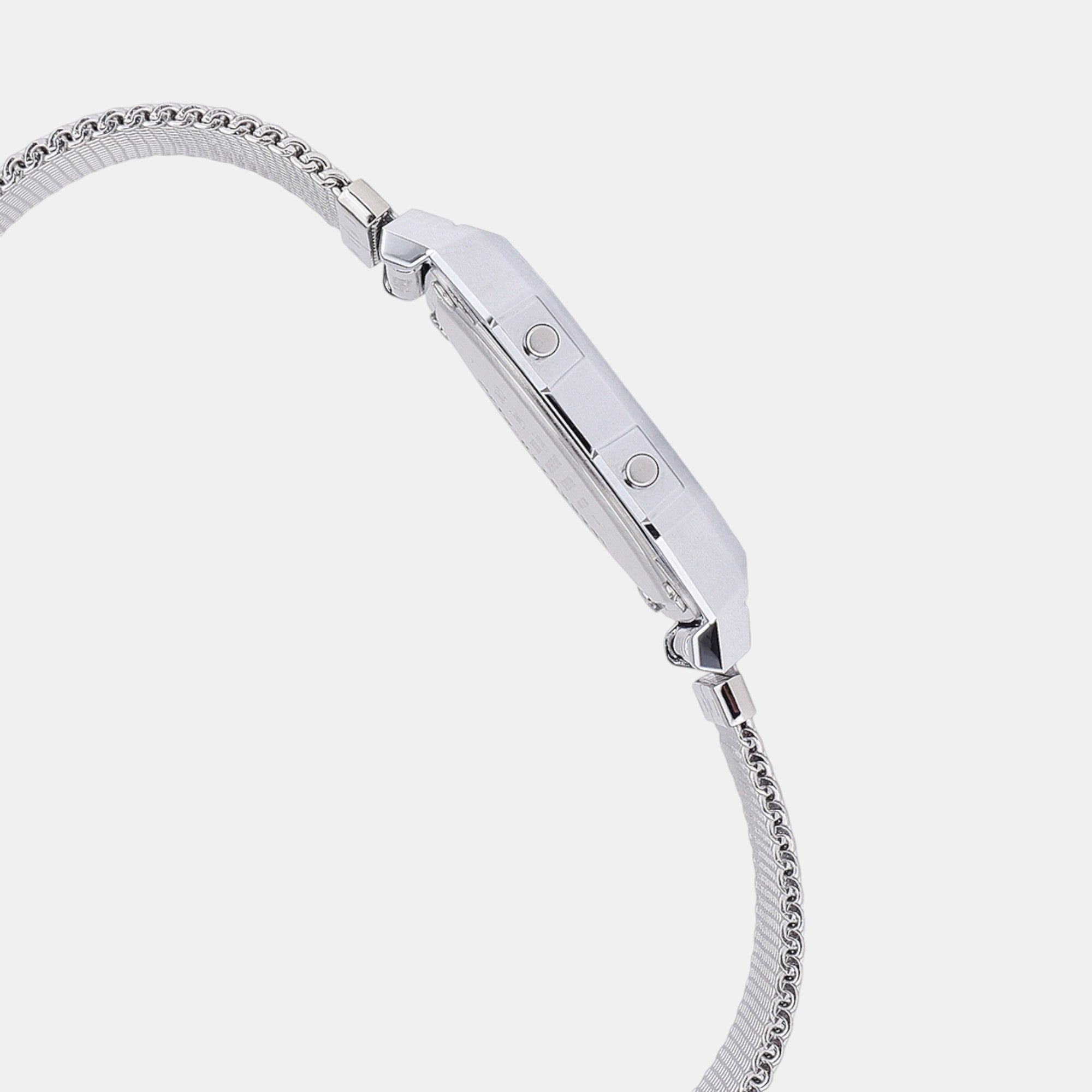 Vintage Unisex Quartz Black Dial Digital Mesh Watch D329