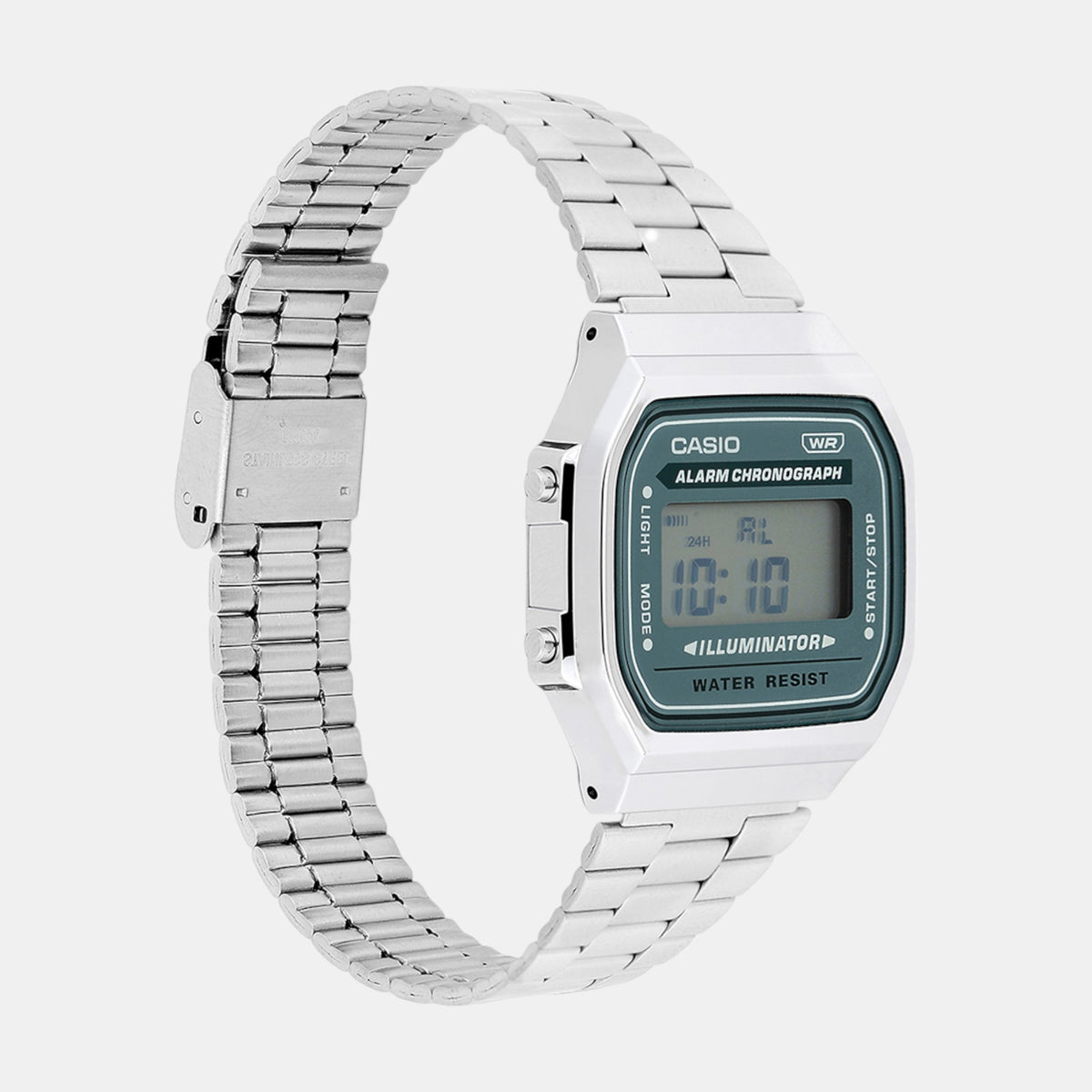 Vintage Unisex Quartz Grey Dial Digital Stainless Steel Watch D330