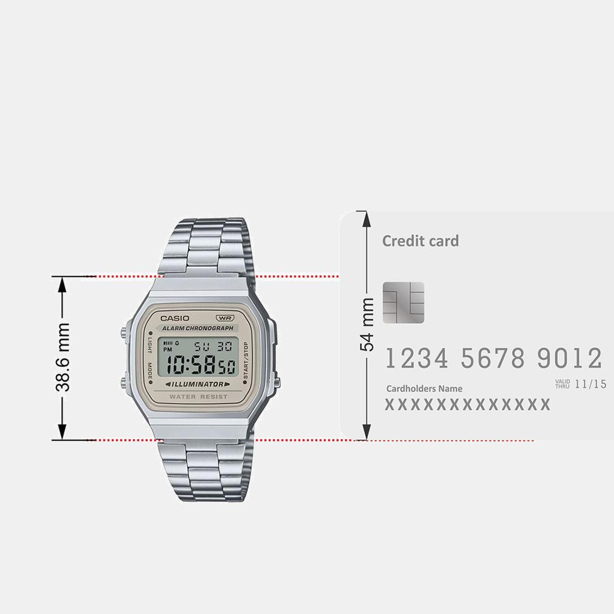 Vintage Unisex Quartz Brown Dial Digital Stainless Steel Watch D332