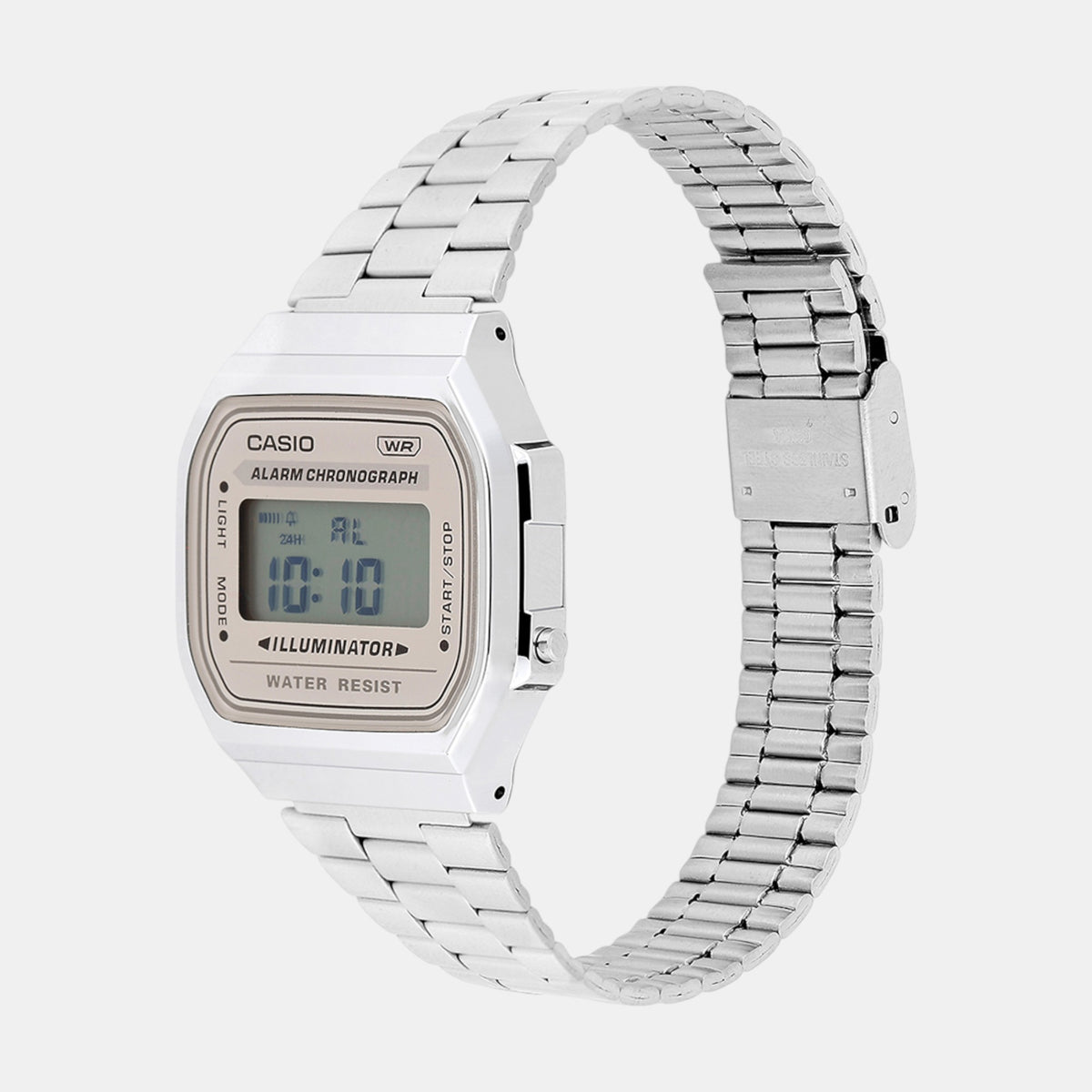 Vintage Unisex Quartz Brown Dial Digital Stainless Steel Watch D332