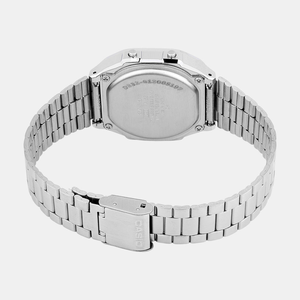 Vintage Unisex Quartz Light Brown Dial Digital Stainless Steel Watch D332