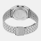 Vintage Unisex Quartz Black Dial Digital Stainless Steel Watch D338