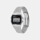 Unisex Black Dial Digital Stainless Steel Watch D339