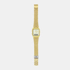 Vintage Unisex Quartz Gold Dial Analog-Digital Stainless Steel Watch D341