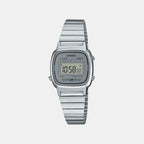 Vintage Women Quartz Grey Dial Digital Stainless Steel Watch D342