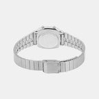 Vintage Women Quartz Grey Dial Digital Stainless Steel Watch D342