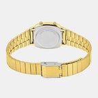 Vintage Women Quartz Gold Dial Digital Stainless Steel Watch D343
