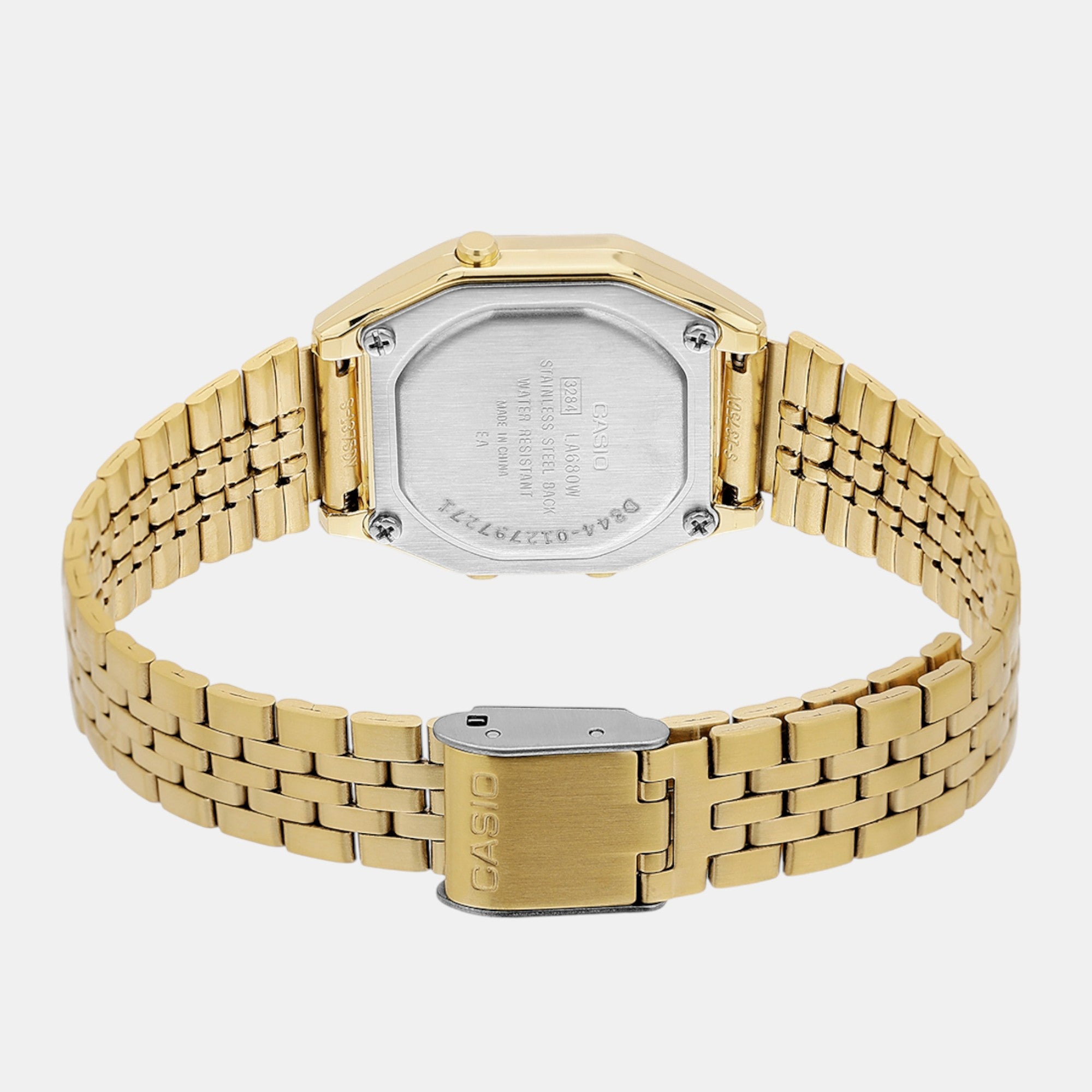 Vintage Women Quartz Black Dial Digital Stainless Steel Watch D344