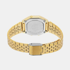 Vintage Women Quartz Gold Dial Digital Stainless Steel Watch D345