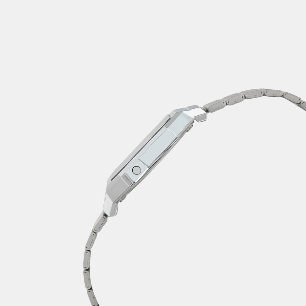 Vintage Unisex Quartz Silver Dial Digital Stainless Steel Watch D346