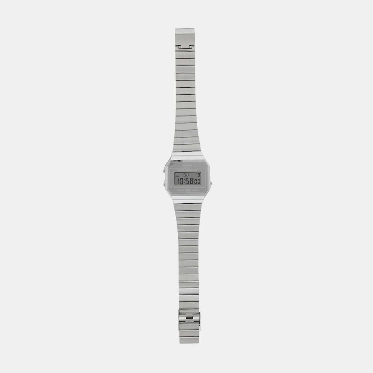 Vintage Unisex Quartz Silver Dial Digital Stainless Steel Watch D346