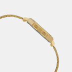 Vintage Unisex Quartz Gold Dial Digital Stainless Steel Watch D347