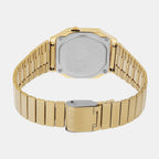 Vintage Unisex Quartz Gold Dial Digital Stainless Steel Watch D347