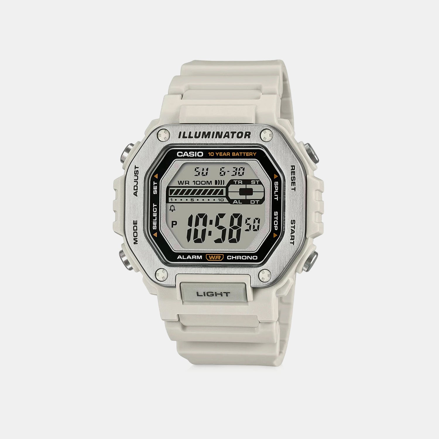 Youth Unisex Quartz Cream Dial Digital Resin Watch D348