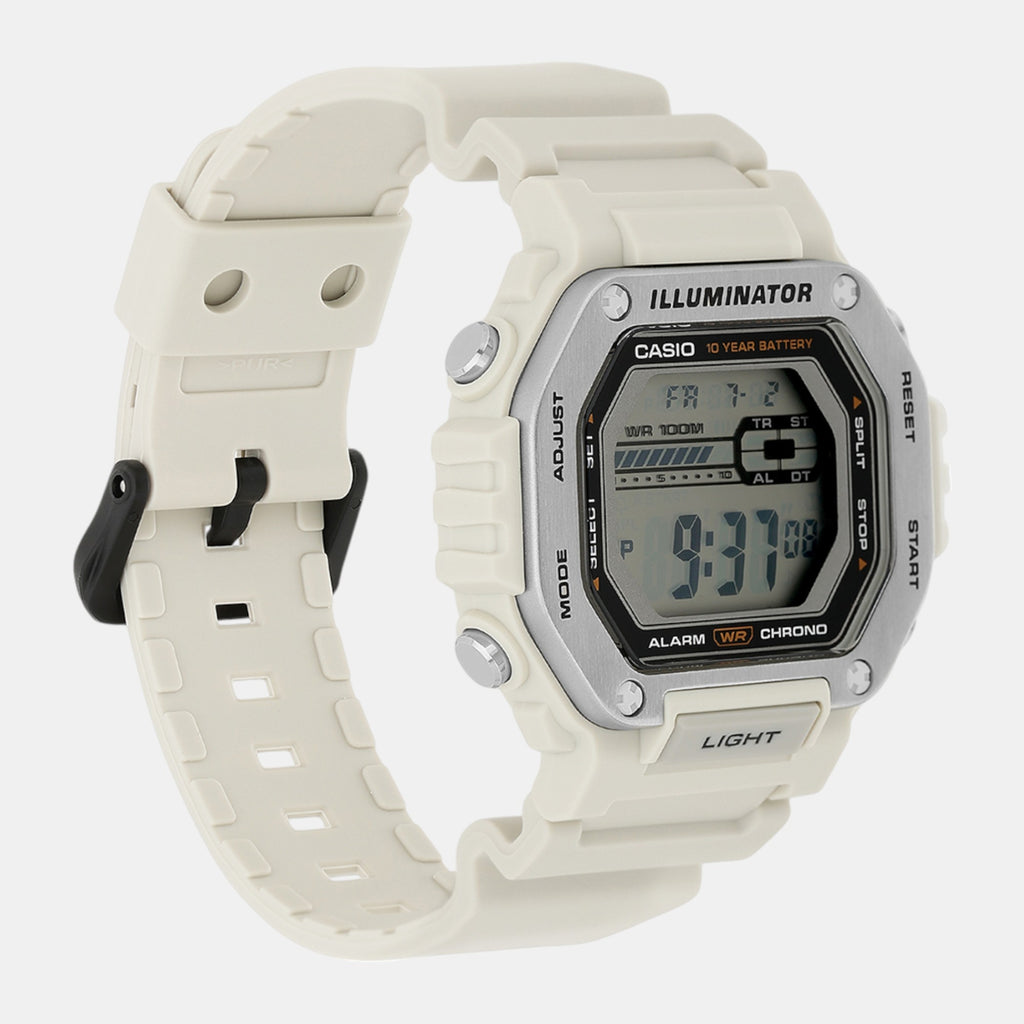Youth Men Quartz Cream Dial Digital Resin Watch D348