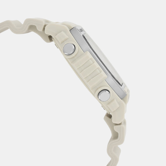 Youth Men Quartz Cream Dial Digital Resin Watch D348