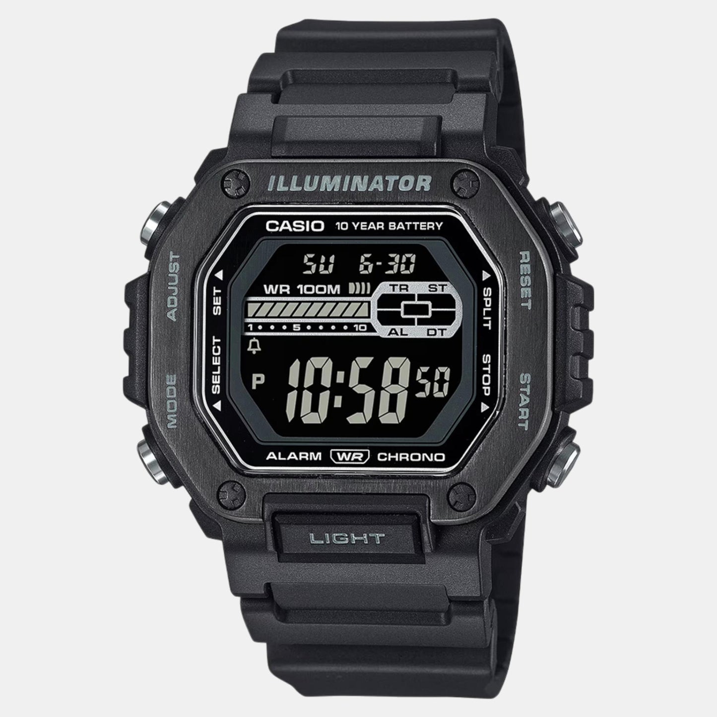 Youth Men Quartz Black Dial Digital Resin Watch D349