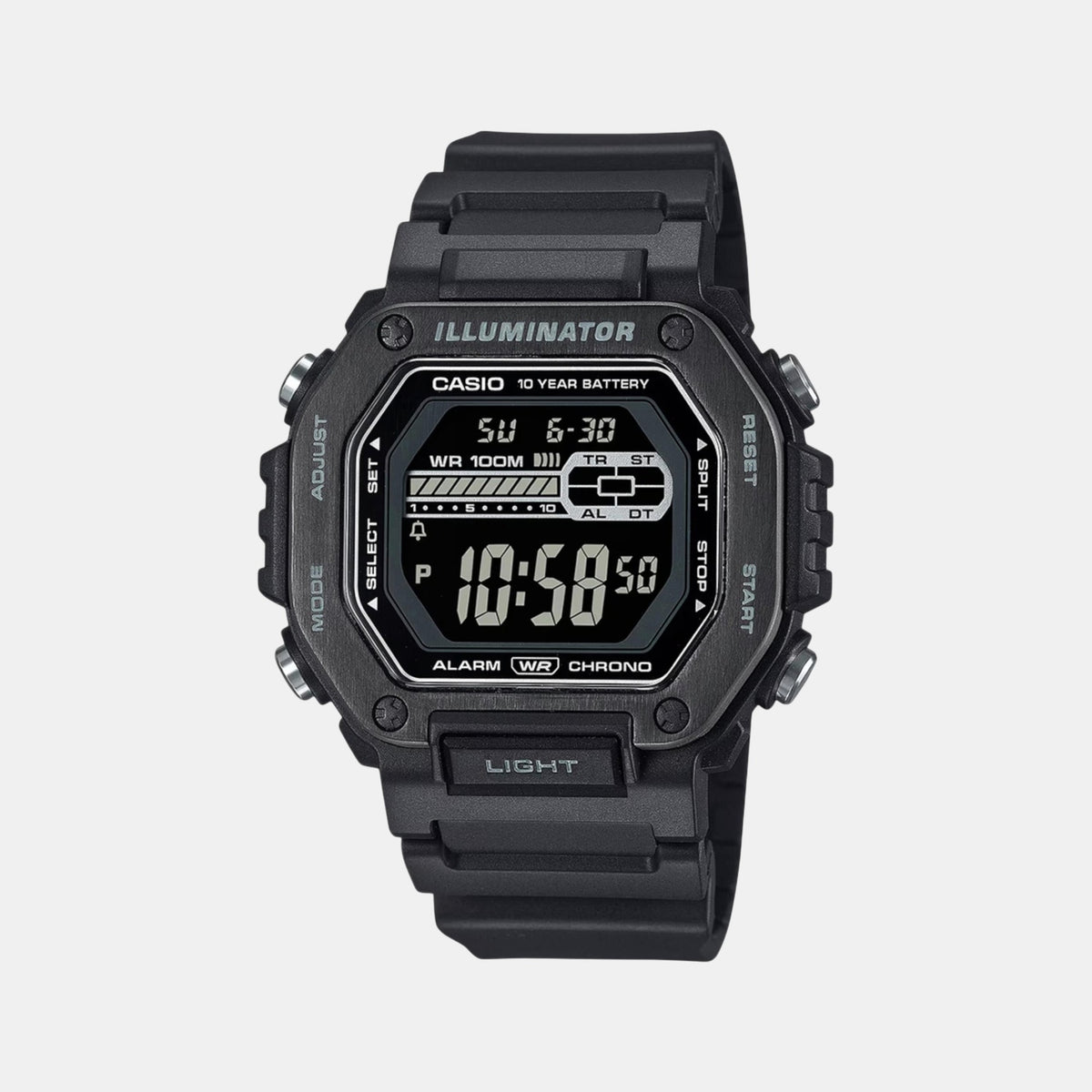 Youth Men Quartz Black Dial Digital Resin Watch D349
