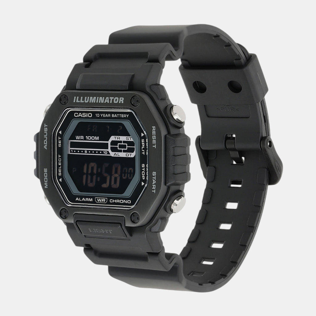 Youth Men Quartz Black Dial Digital Resin Watch D349