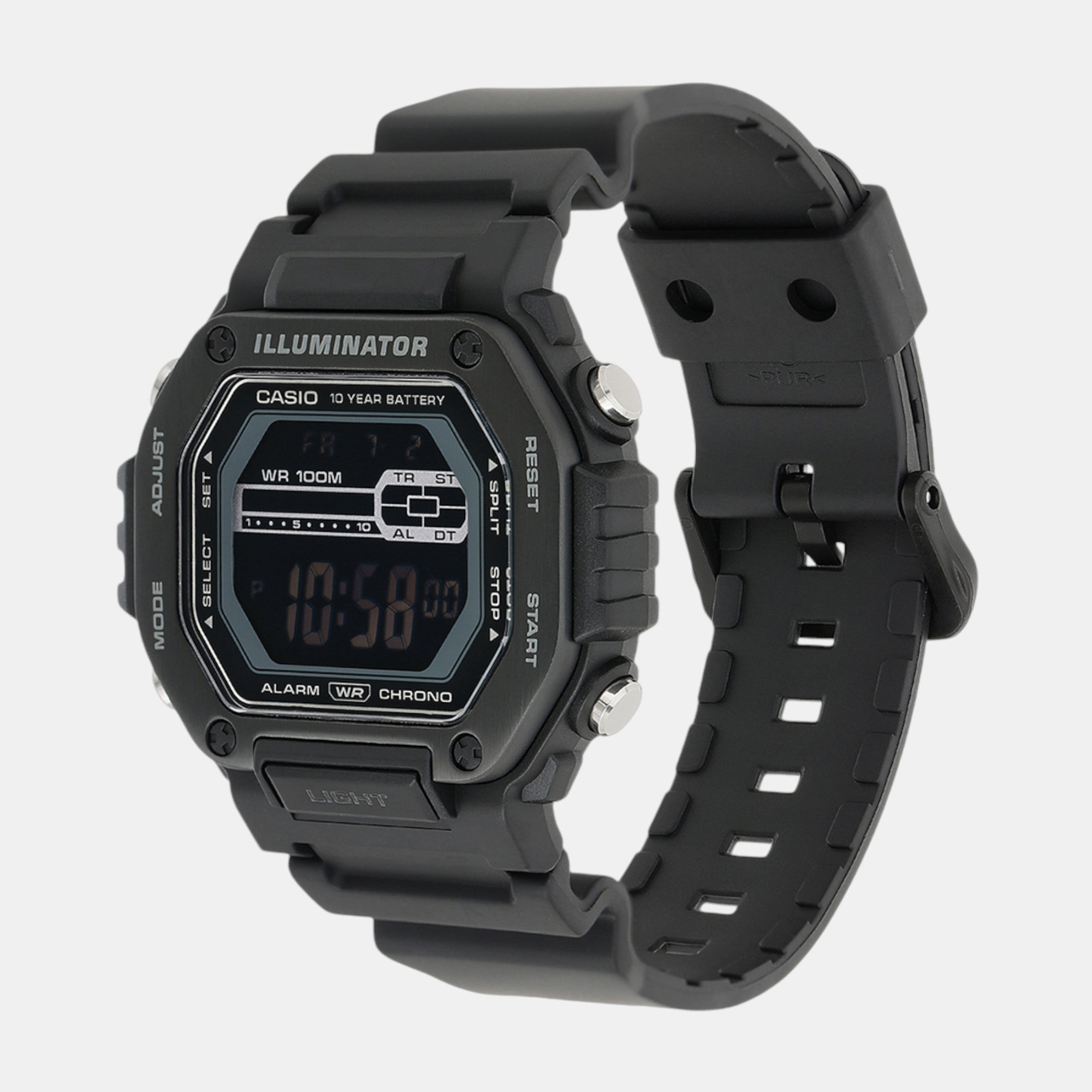 Youth Men Quartz Black Dial Digital Resin Watch D349