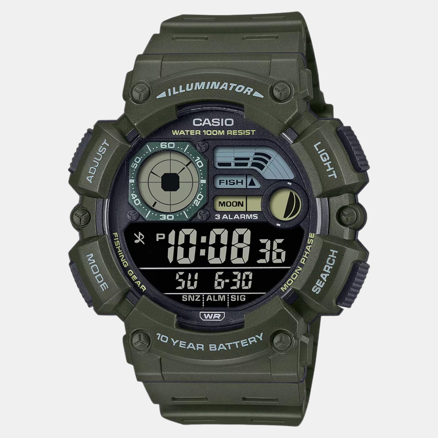 Youth Men Quartz Dark Grey Dial Digital Resin Watch D350
